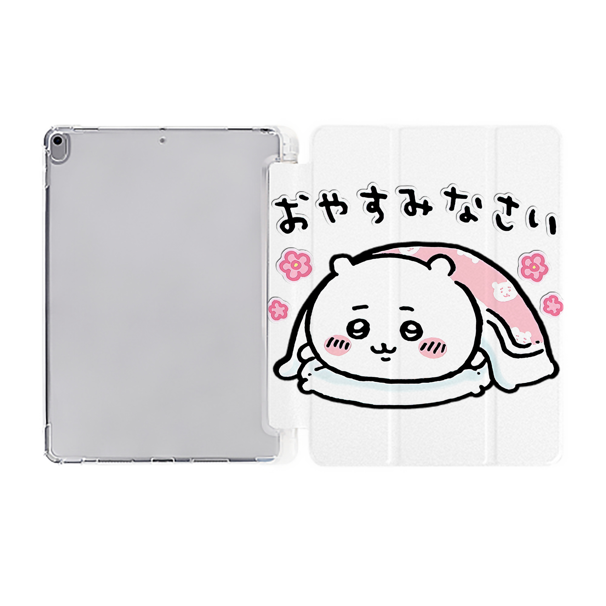 （画像用） ちいかわ ちいかわ Chii-kawa chiikawa IPad ケース ペン収納付き 三つ折りスタンド PUレザー×シリコン 対応機種9.5/10.5/10.9インチ